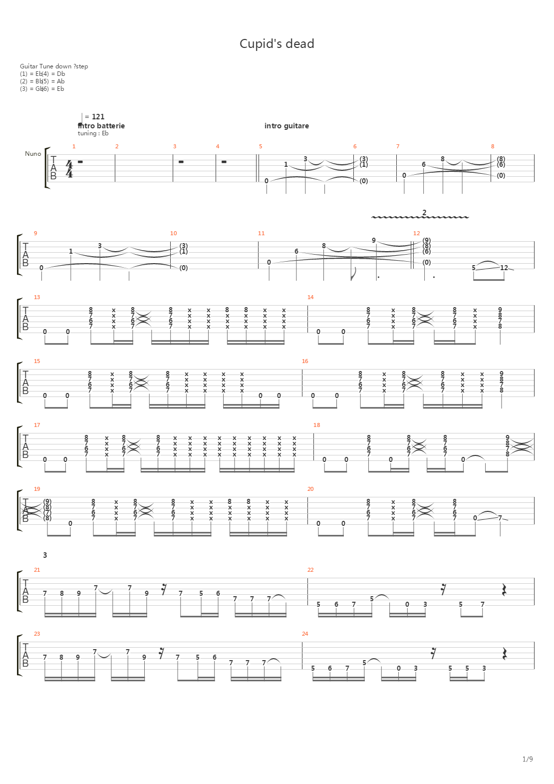 Cupids Dead吉他谱