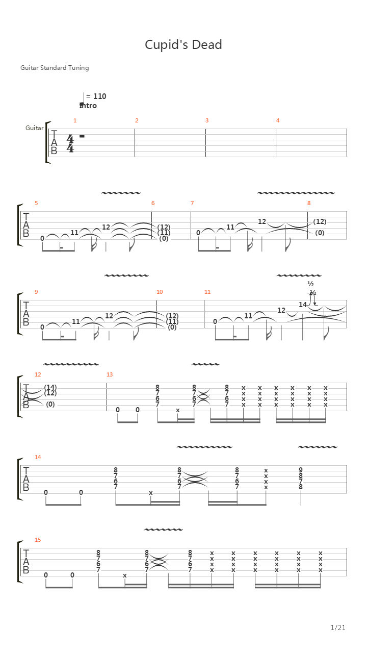 Cupids Dead吉他谱