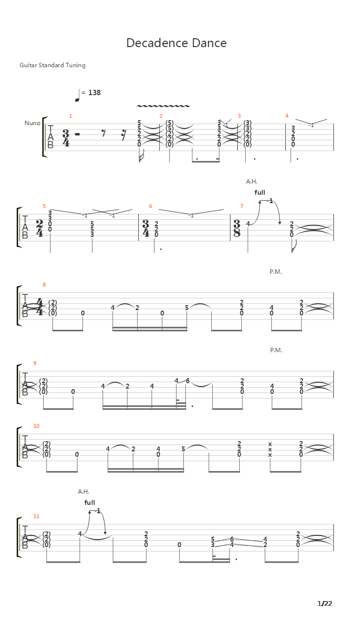 Decadence Dance吉他谱