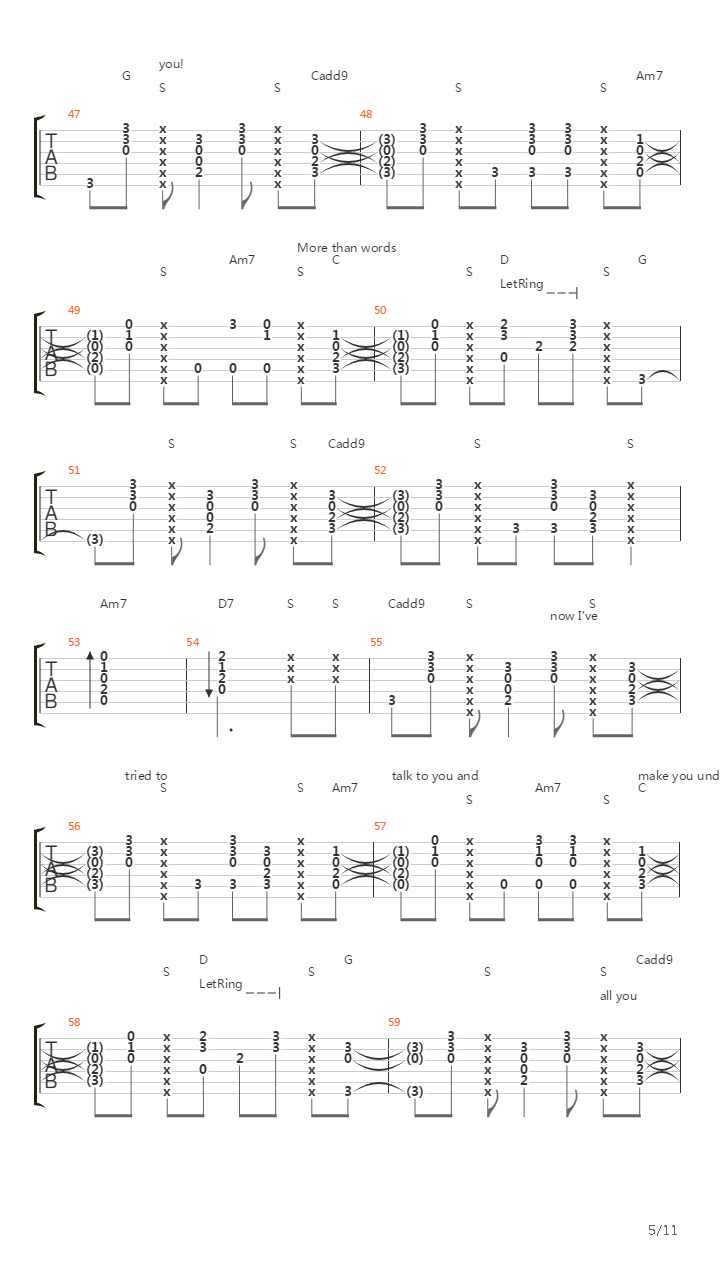 More Than Words吉他谱