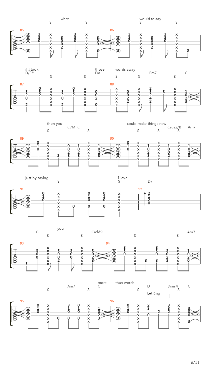 More Than Words吉他谱