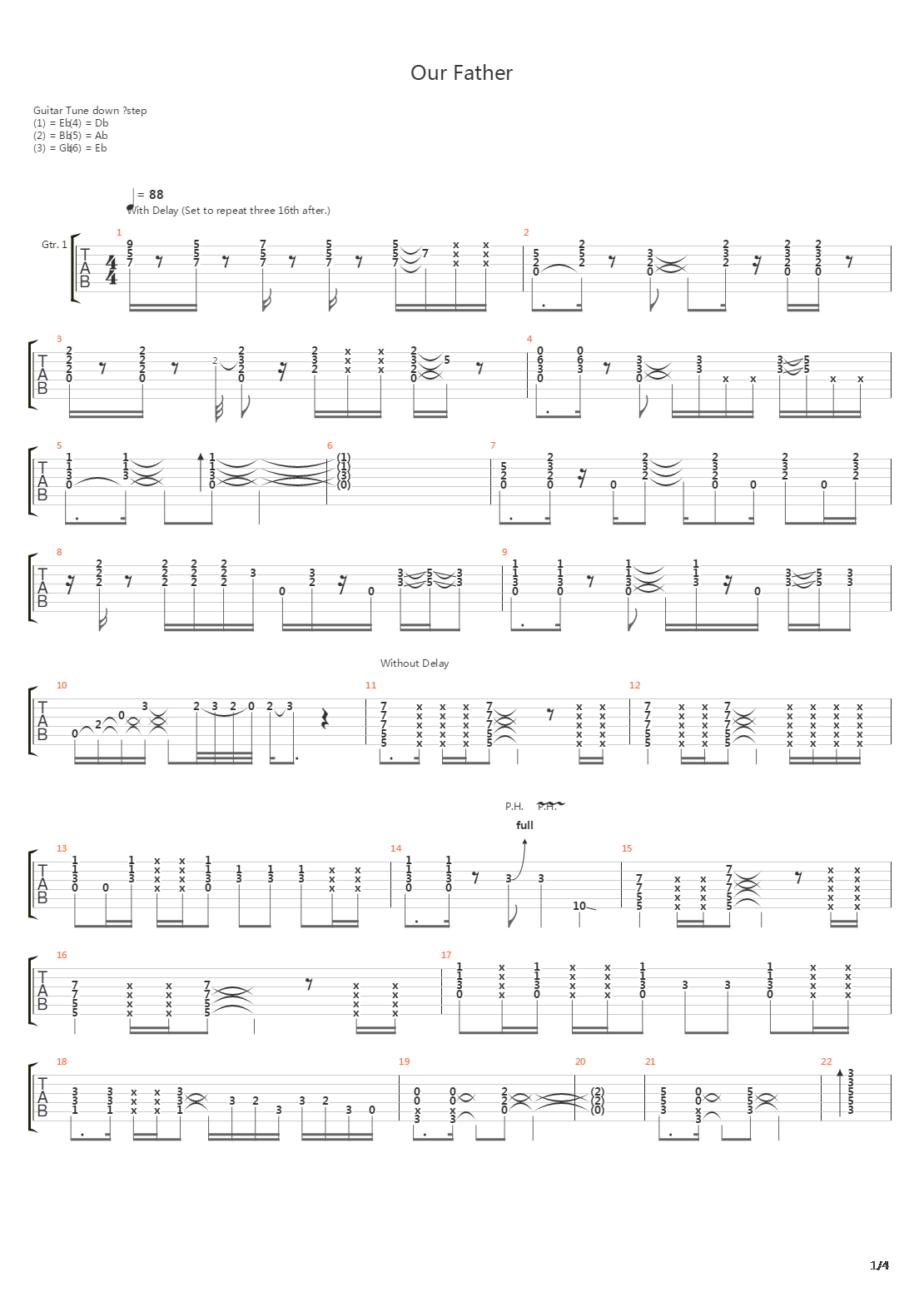 Our Father吉他谱