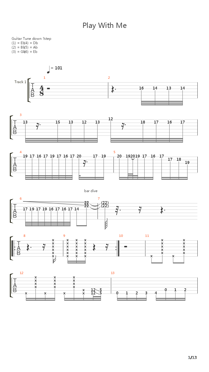 Play With Me吉他谱