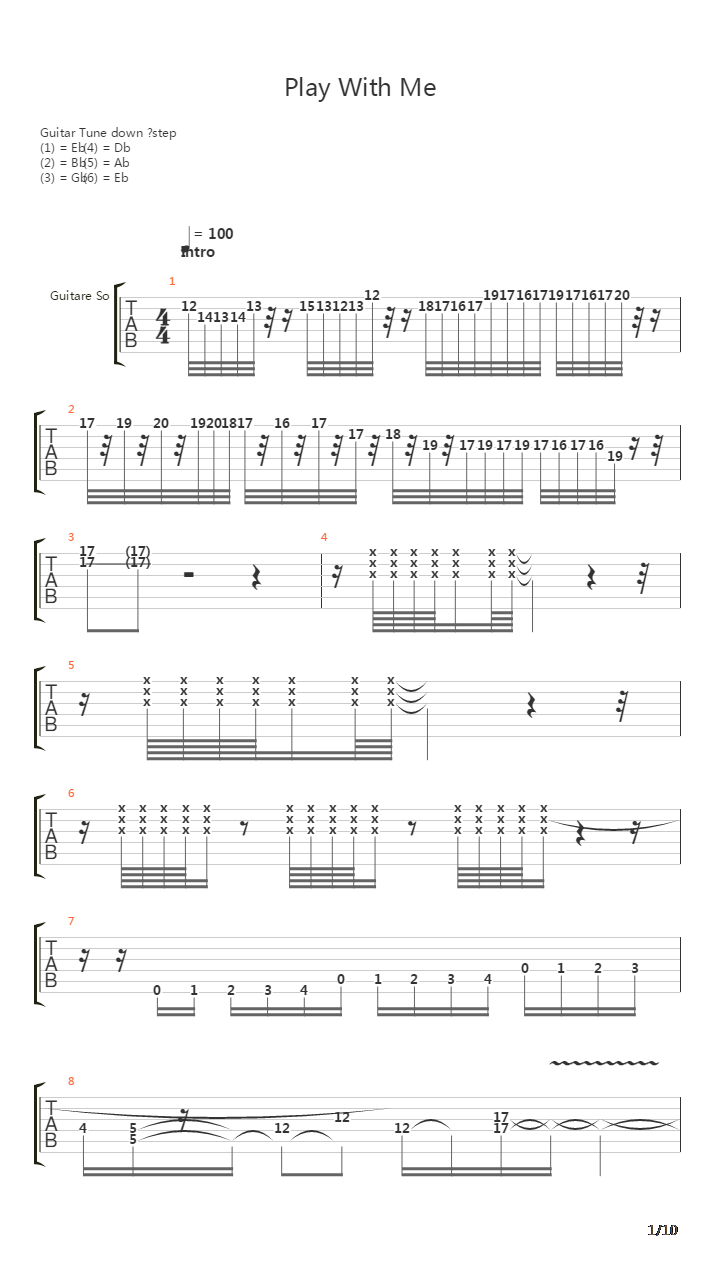 Play With Me吉他谱