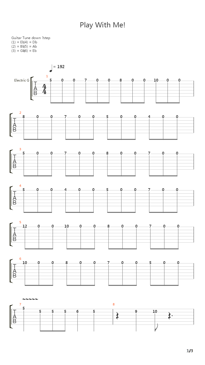 Play With Me吉他谱