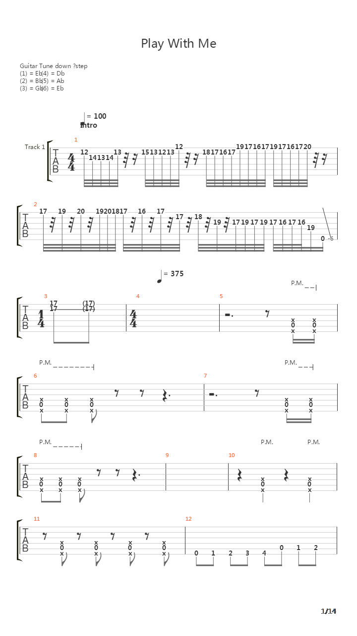 Play With Me吉他谱
