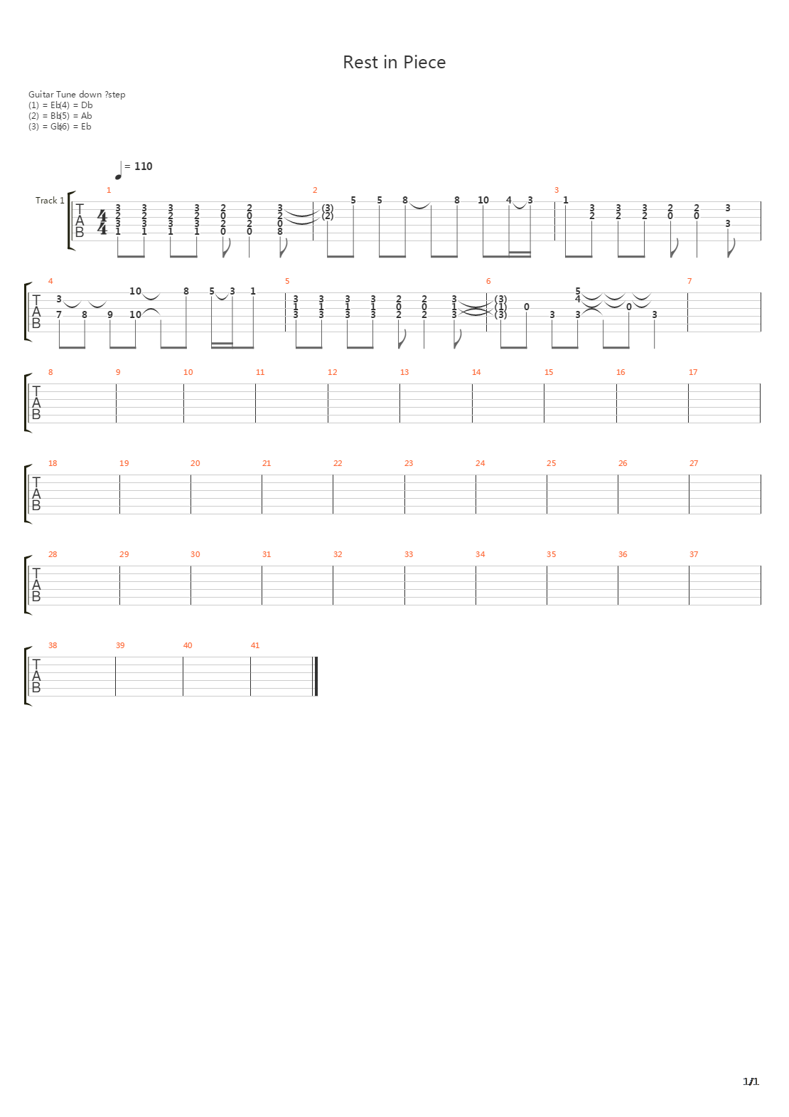 Rest In Piece吉他谱
