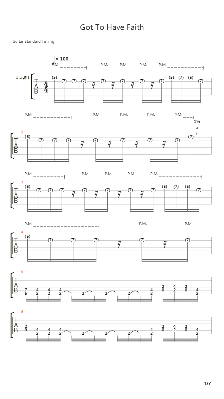 Got To Have Faith吉他谱