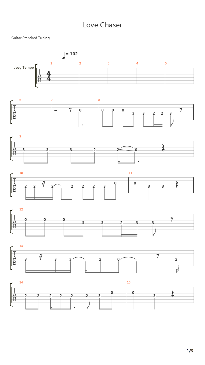 Love Chaser吉他谱