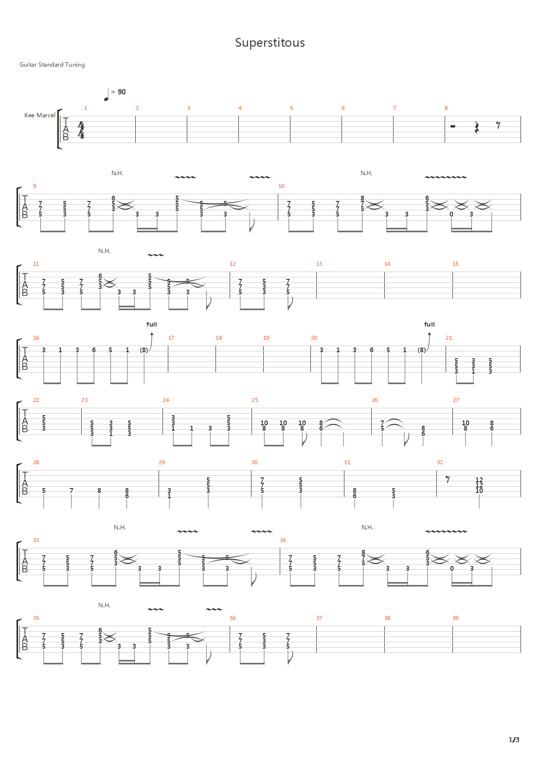 Superstitous吉他谱