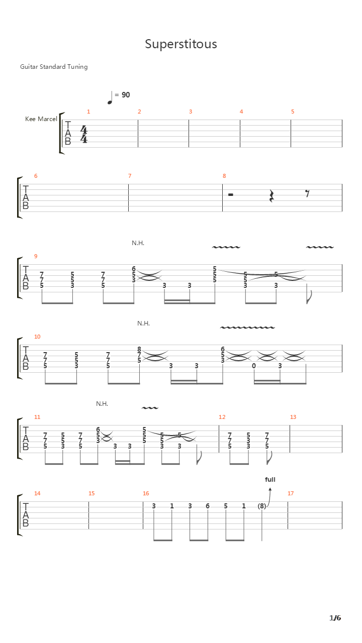 Superstitous吉他谱
