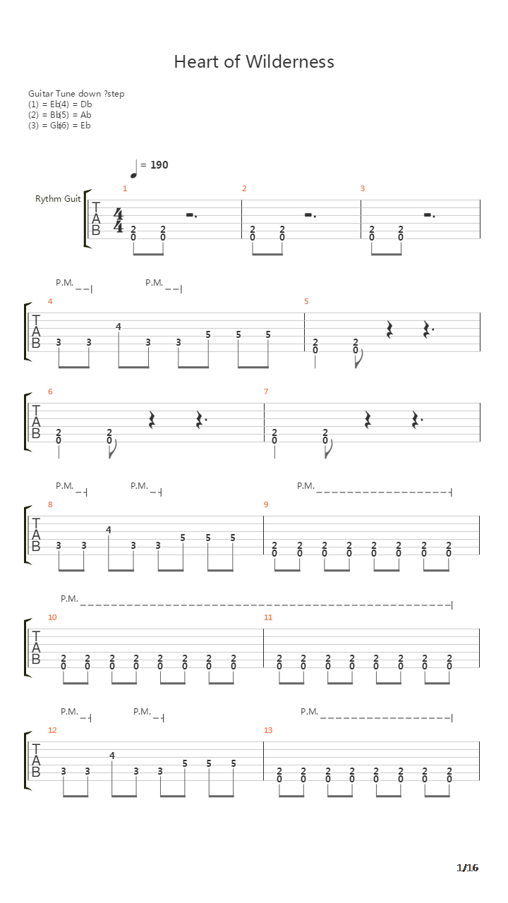 Heart Of Wilderness吉他谱