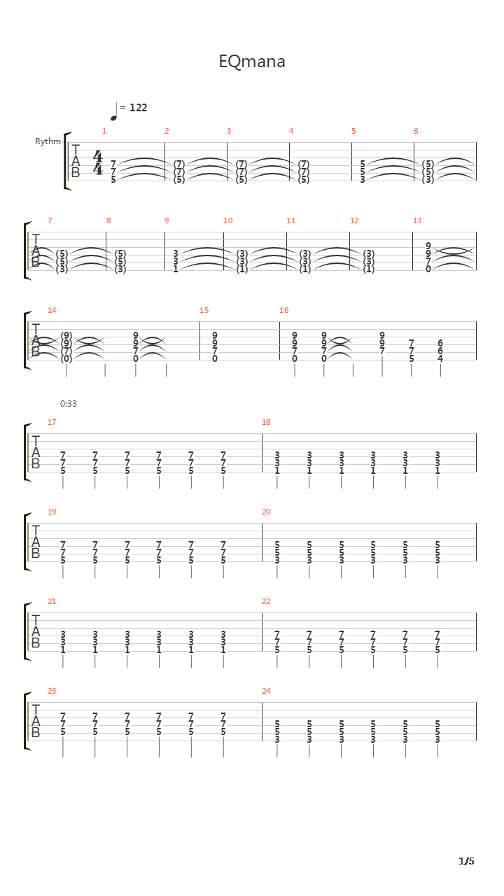 Mana吉他谱