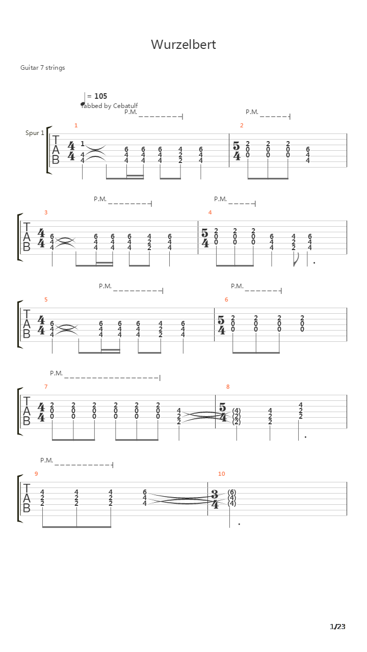 Wurzelbert吉他谱
