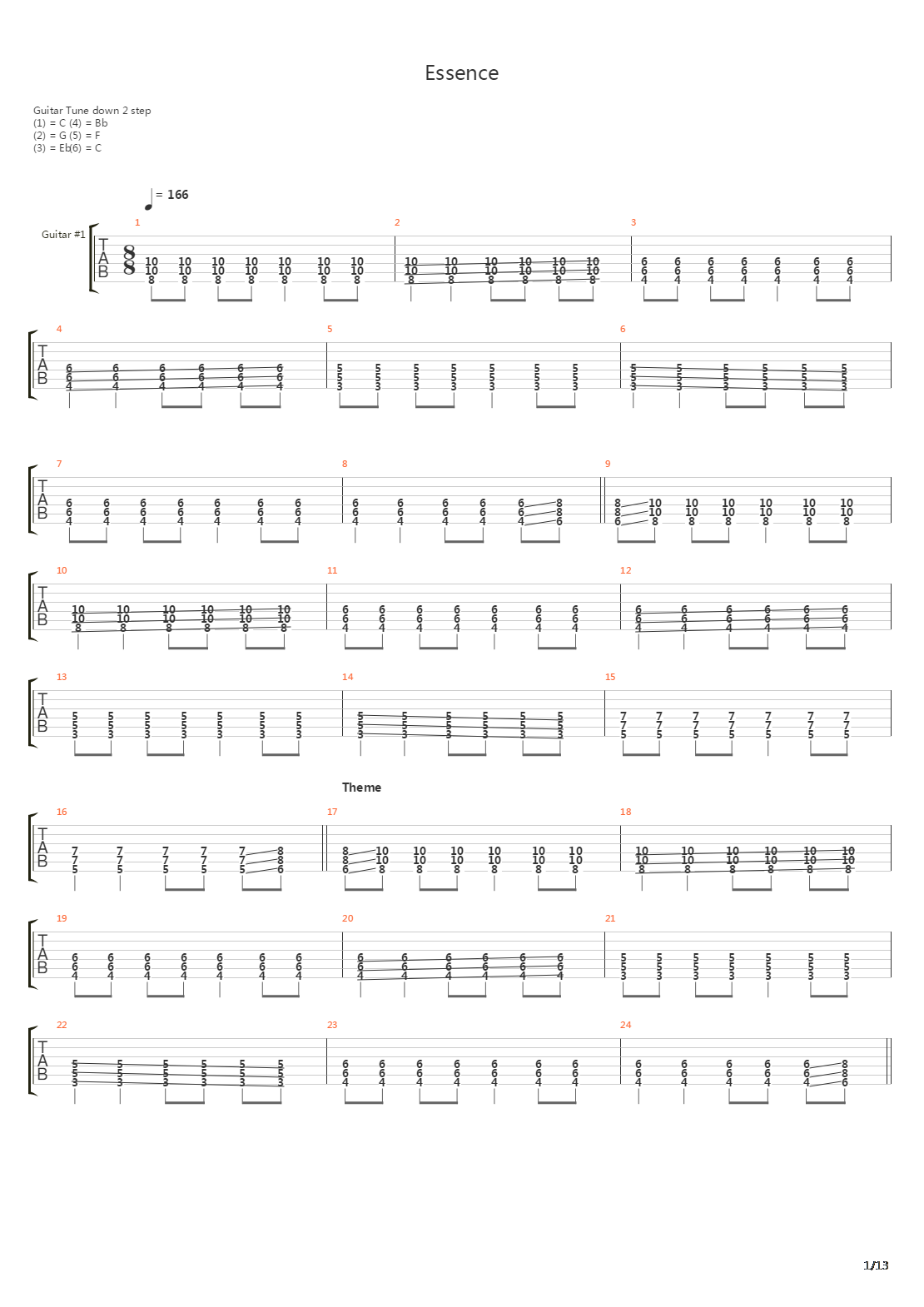Essence吉他谱