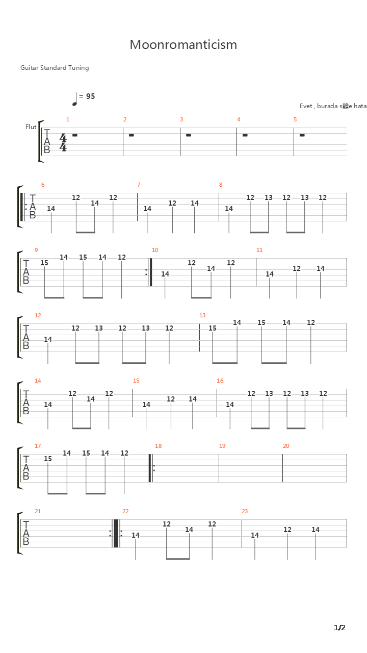 Moonromanticism吉他谱