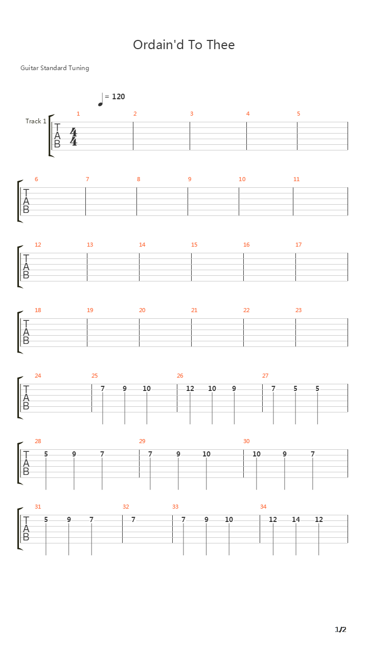 Ordaind To Thee吉他谱