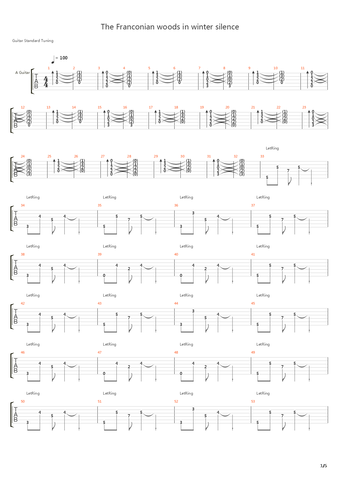 The Franconian Woods In Winters Silence吉他谱