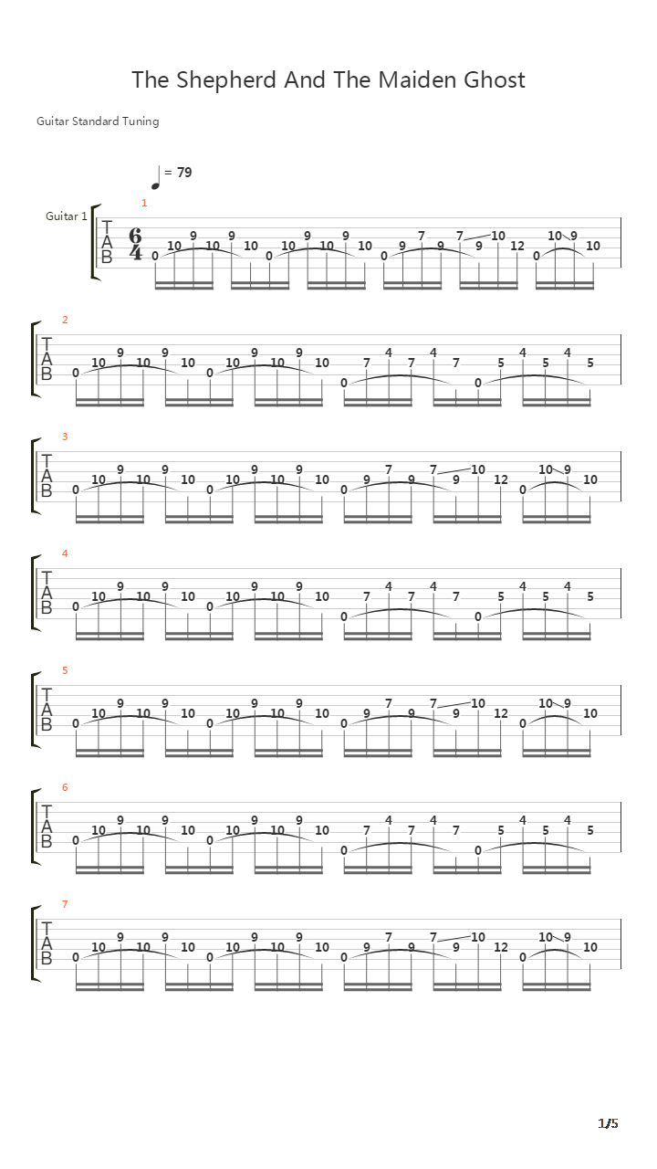 The Shepherd And The Maiden Ghost吉他谱