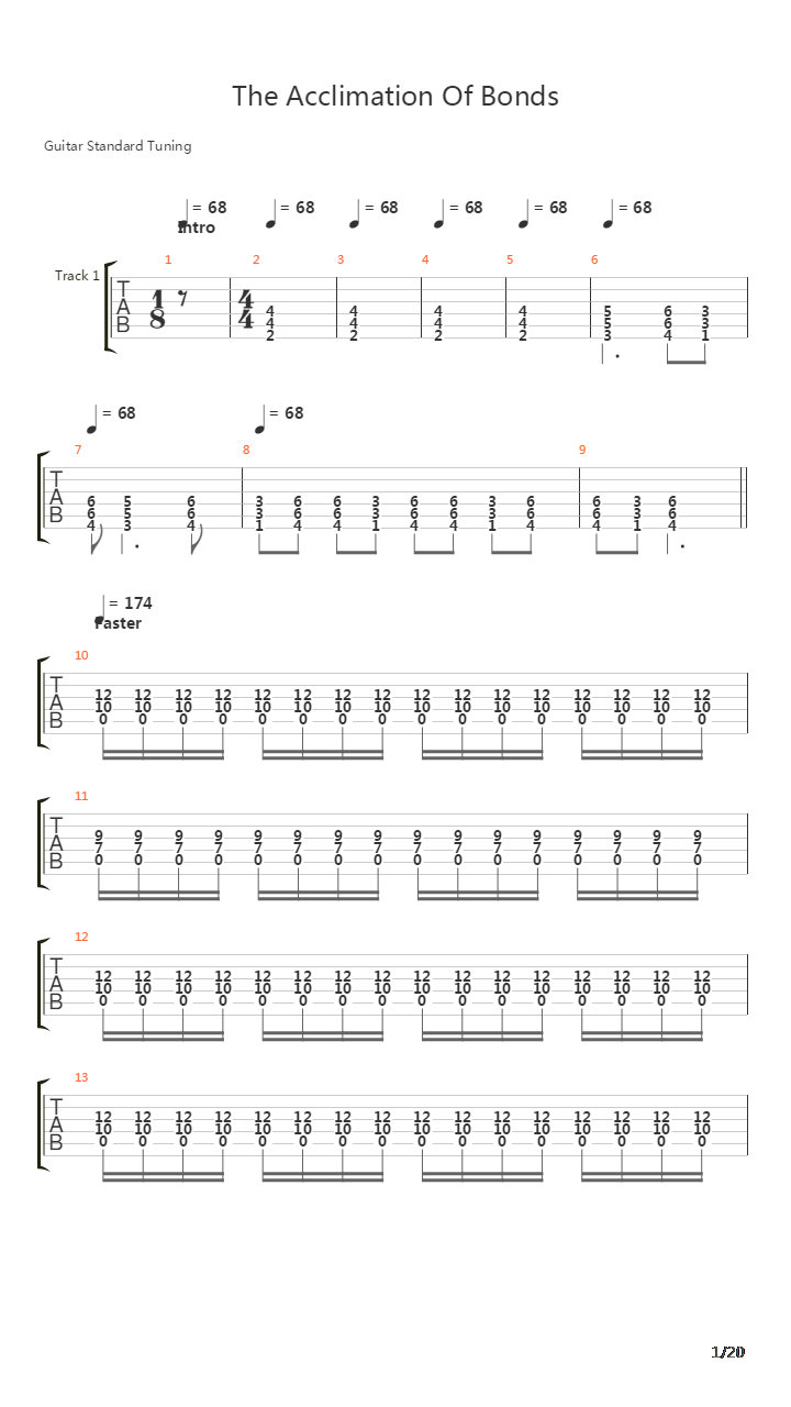 Acclamation Of Bonds吉他谱