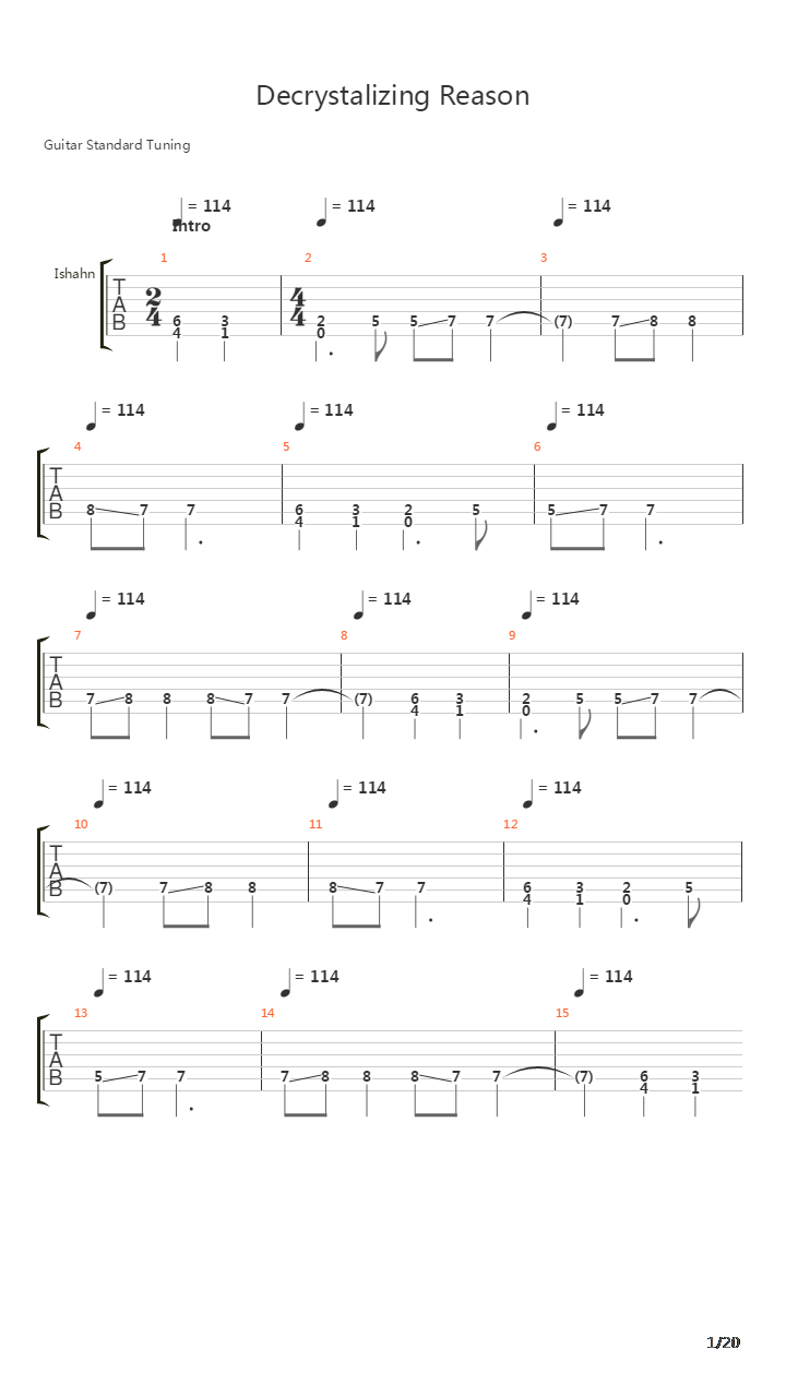 Decrystallizing Reason吉他谱