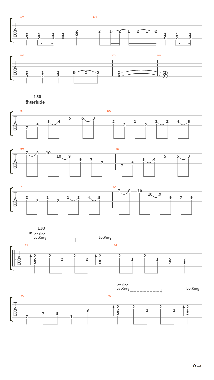 Loss And Curse Of Reverance吉他谱