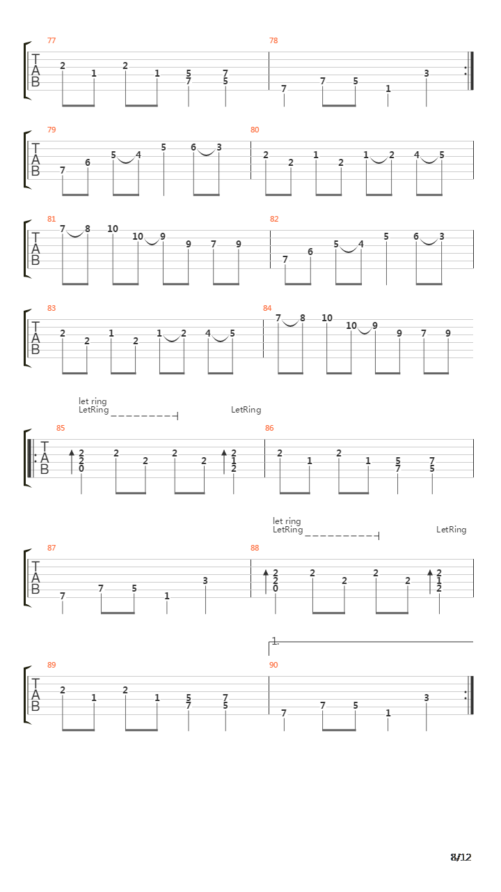 Loss And Curse Of Reverance吉他谱