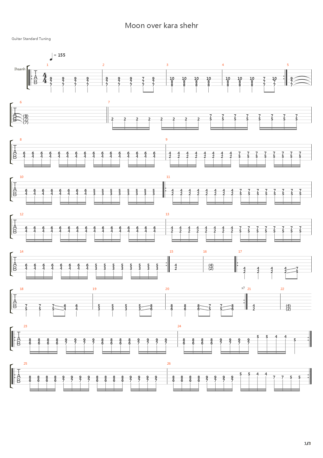 Moon Over Kara Shehr吉他谱