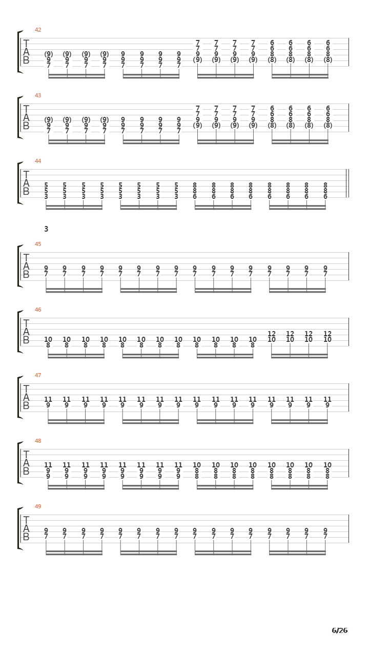 The Burning Shadows Of Silence吉他谱