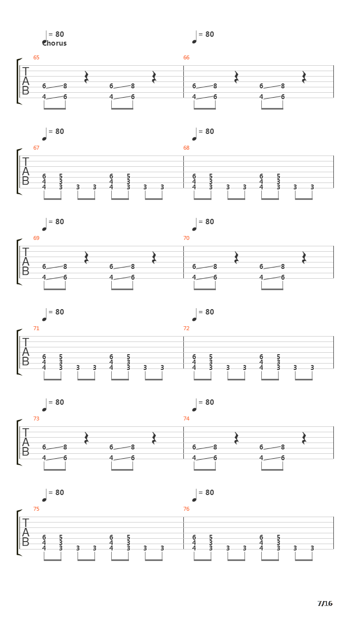 The Eruption吉他谱