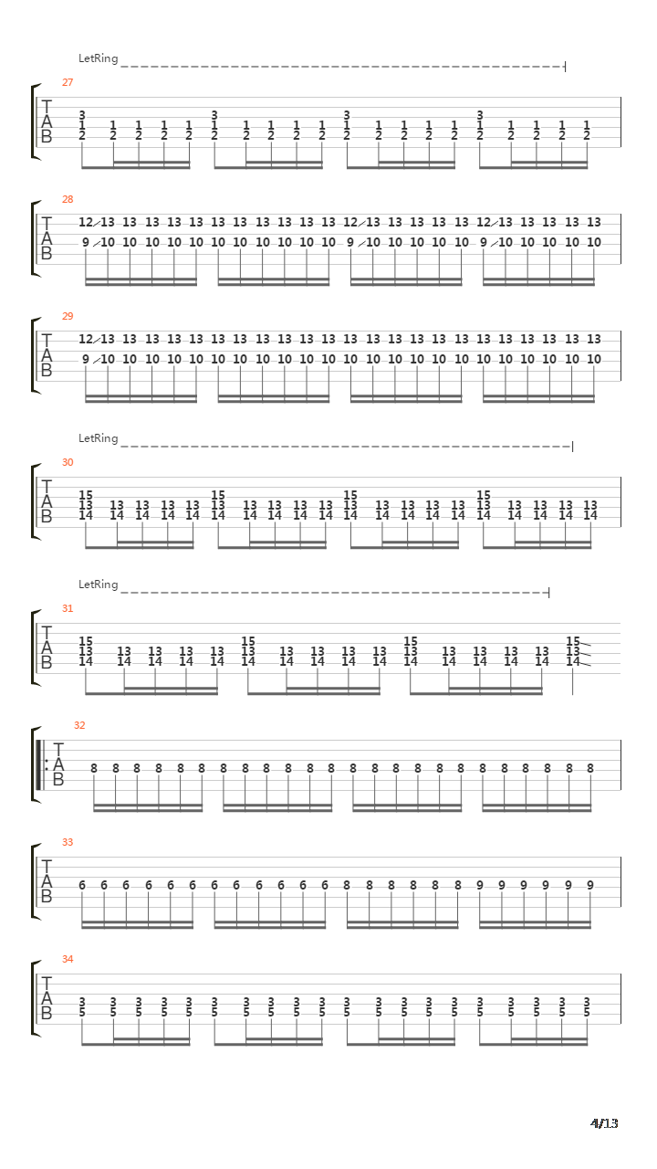 The Loss And Curse Of Reverence吉他谱