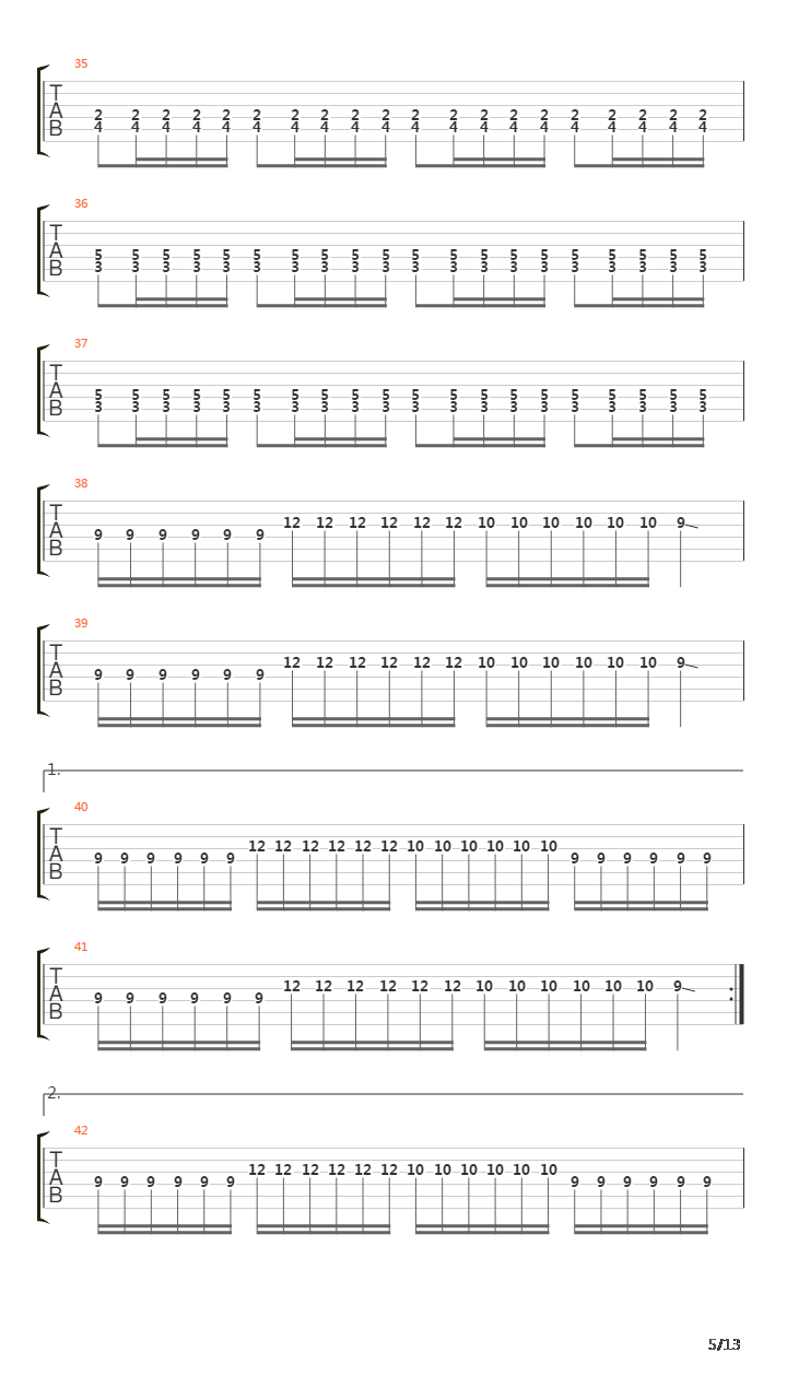 The Loss And Curse Of Reverence吉他谱