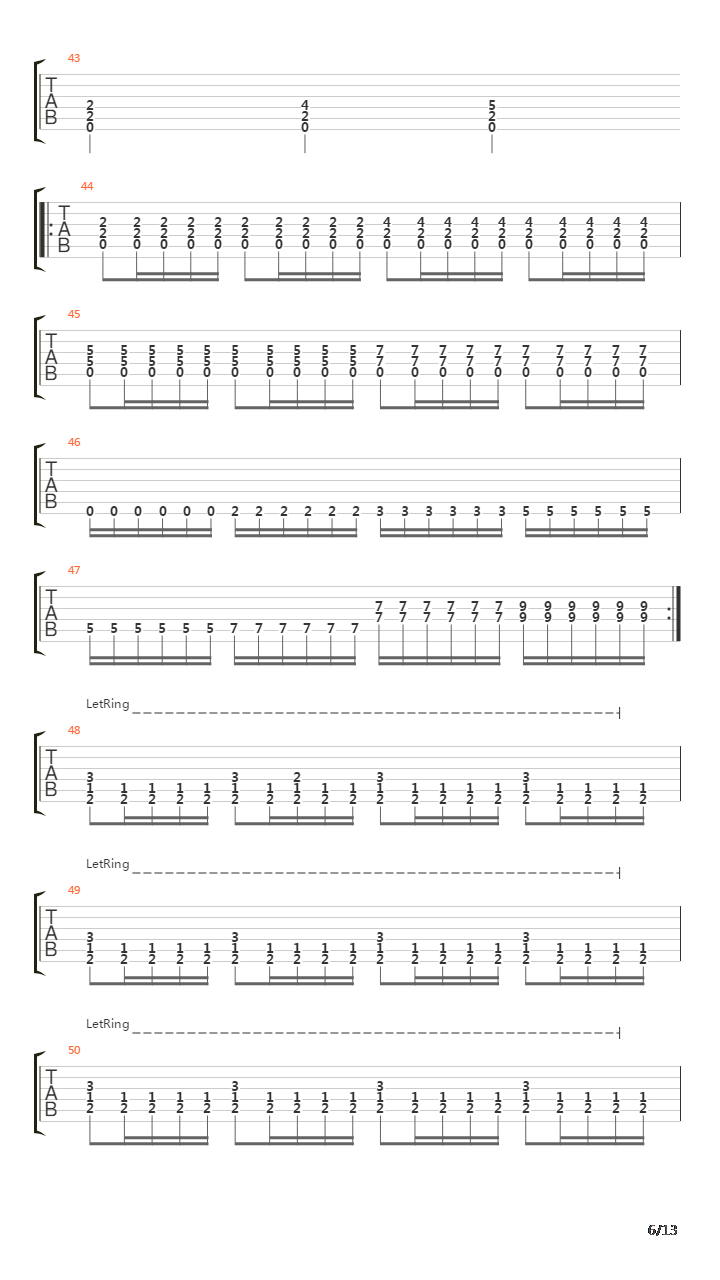 The Loss And Curse Of Reverence吉他谱