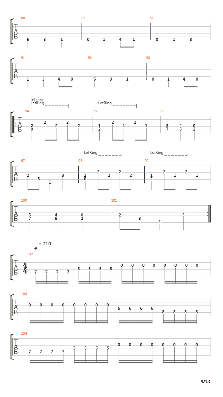 The Loss And Curse Of Reverence吉他谱