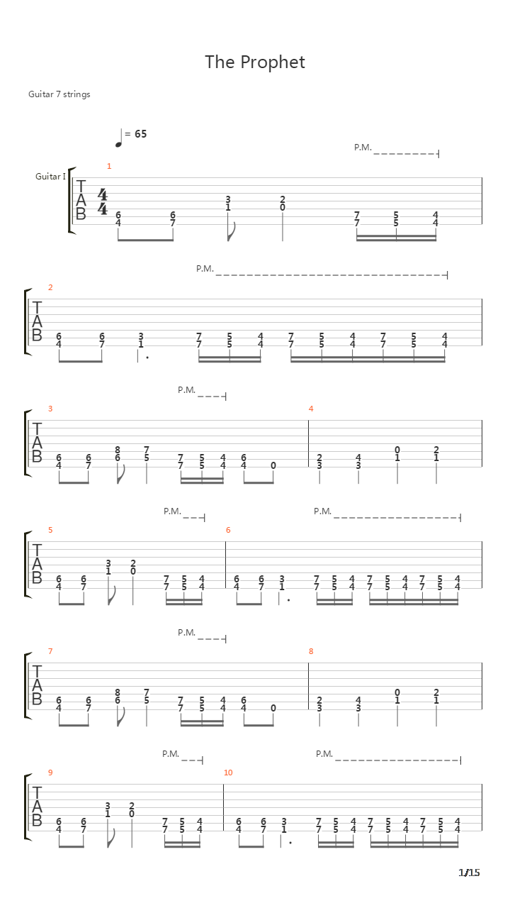 The Prophet吉他谱