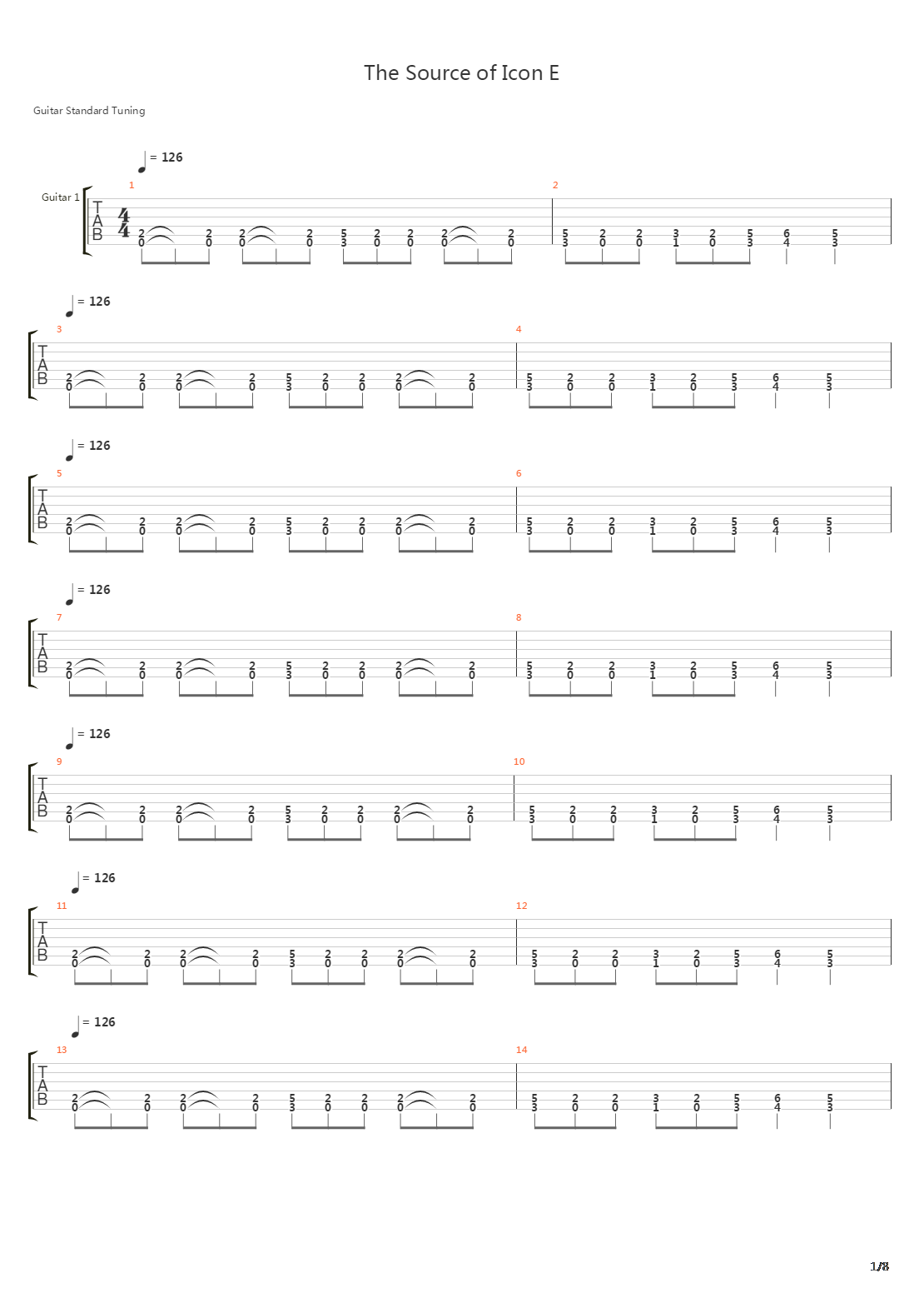 The Source Of Icon E吉他谱
