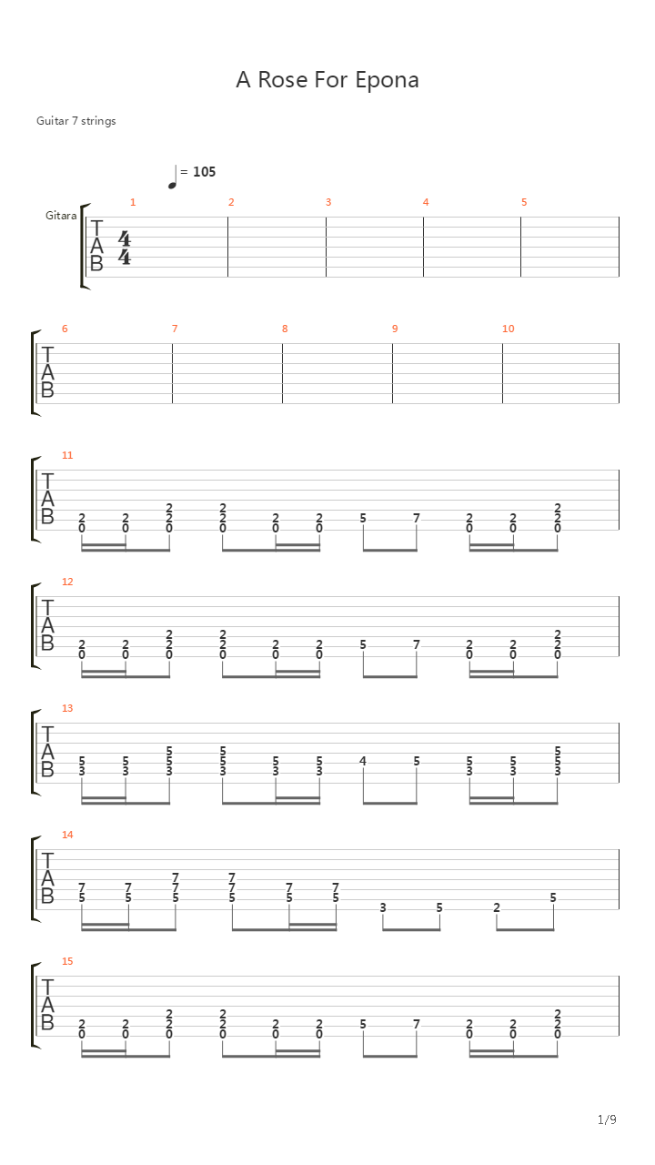 A Rose For Epona吉他谱