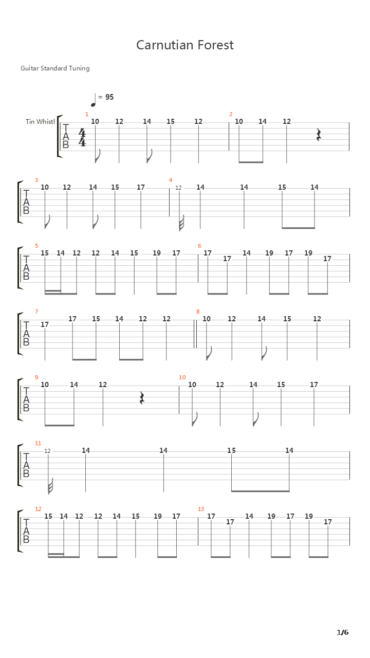 Carnutian Forest吉他谱