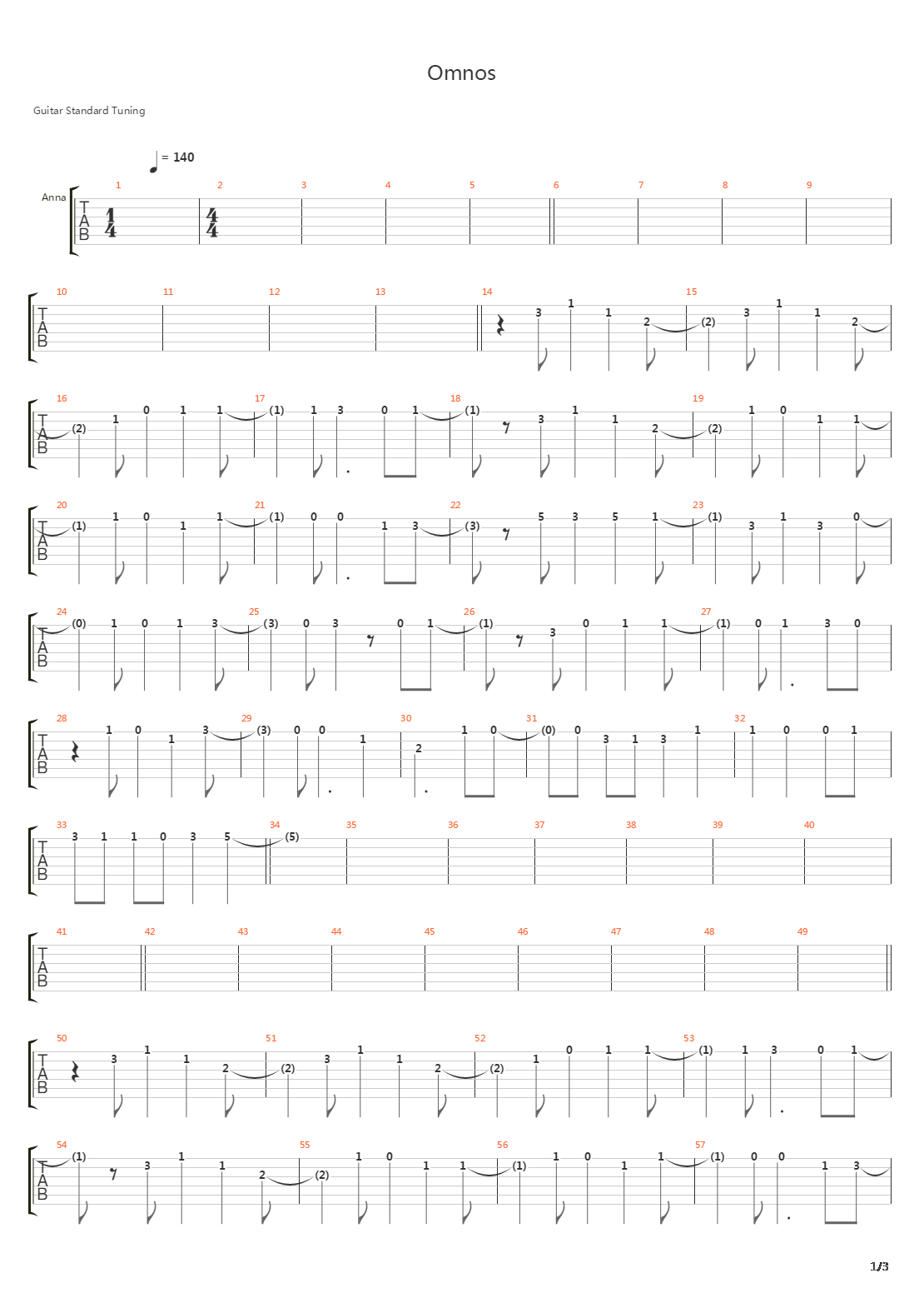 Omnos吉他谱