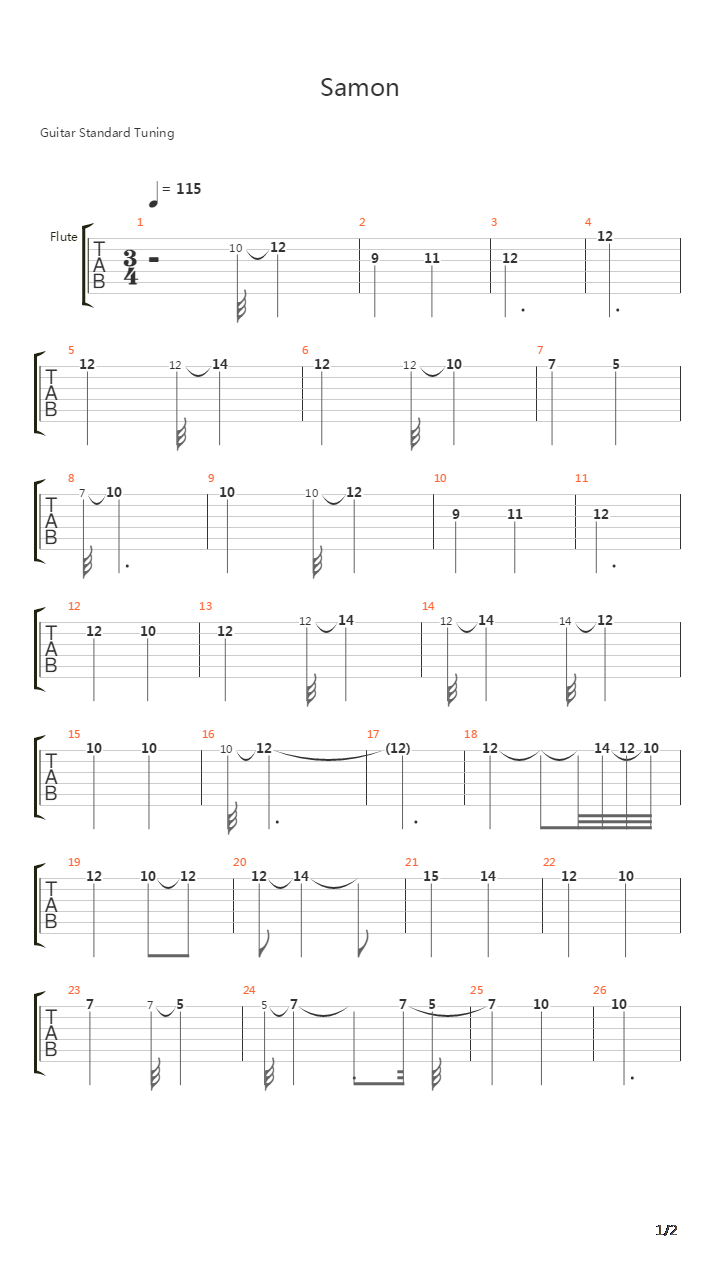 Samon吉他谱