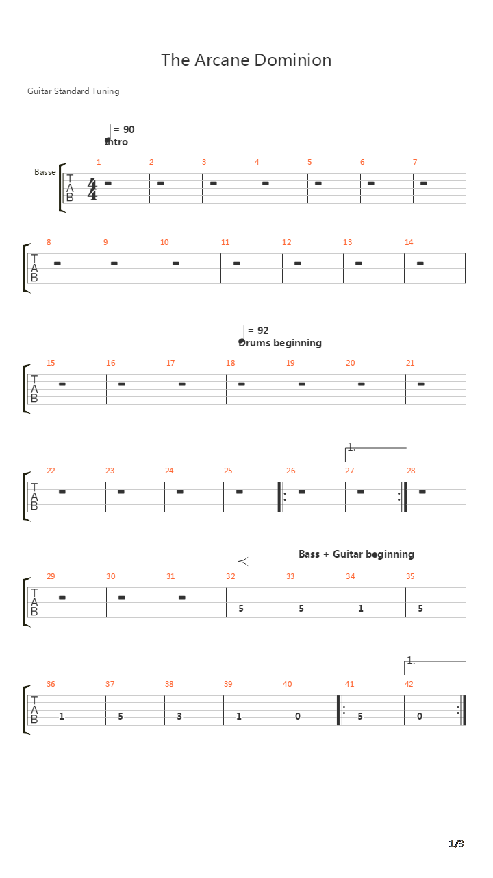 The Arcane Dominion吉他谱