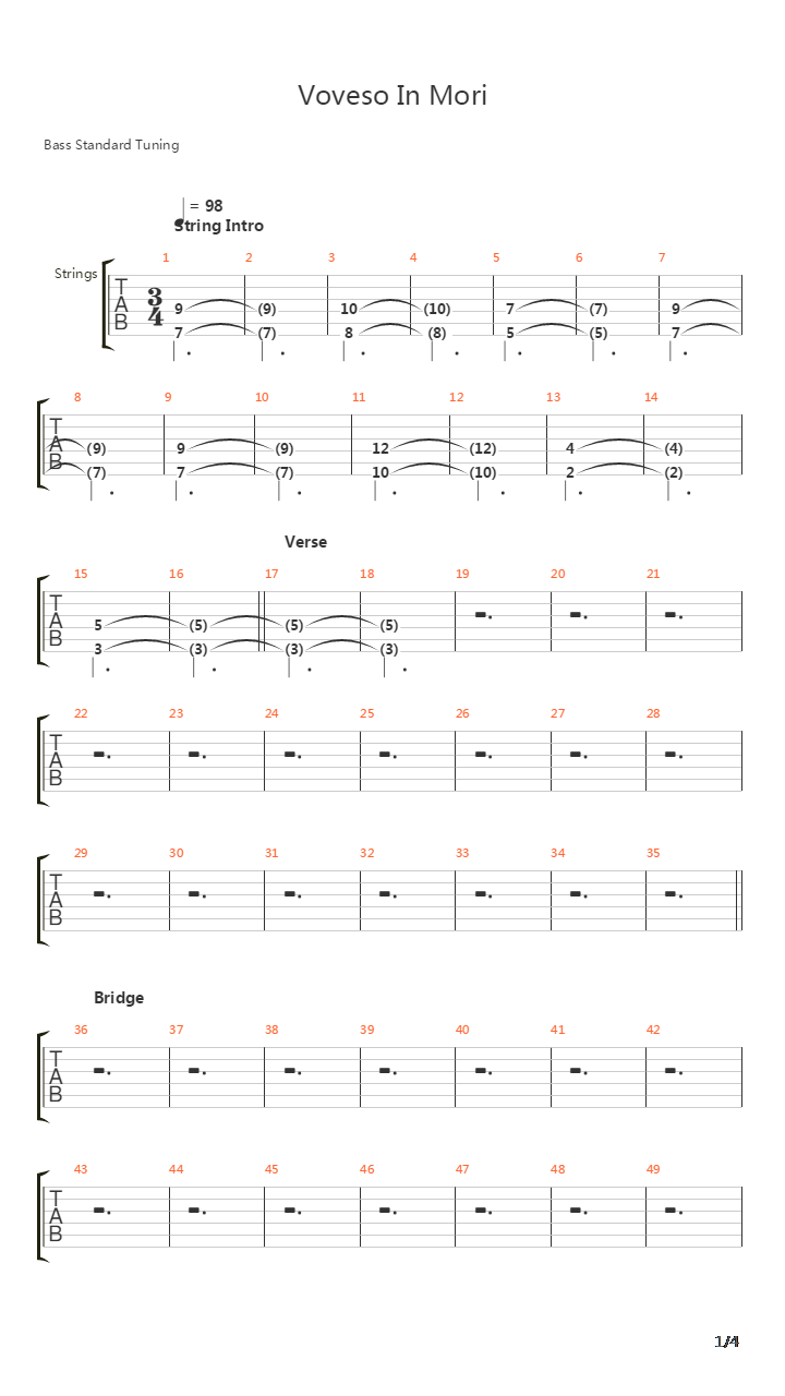 Voveso In Mori吉他谱