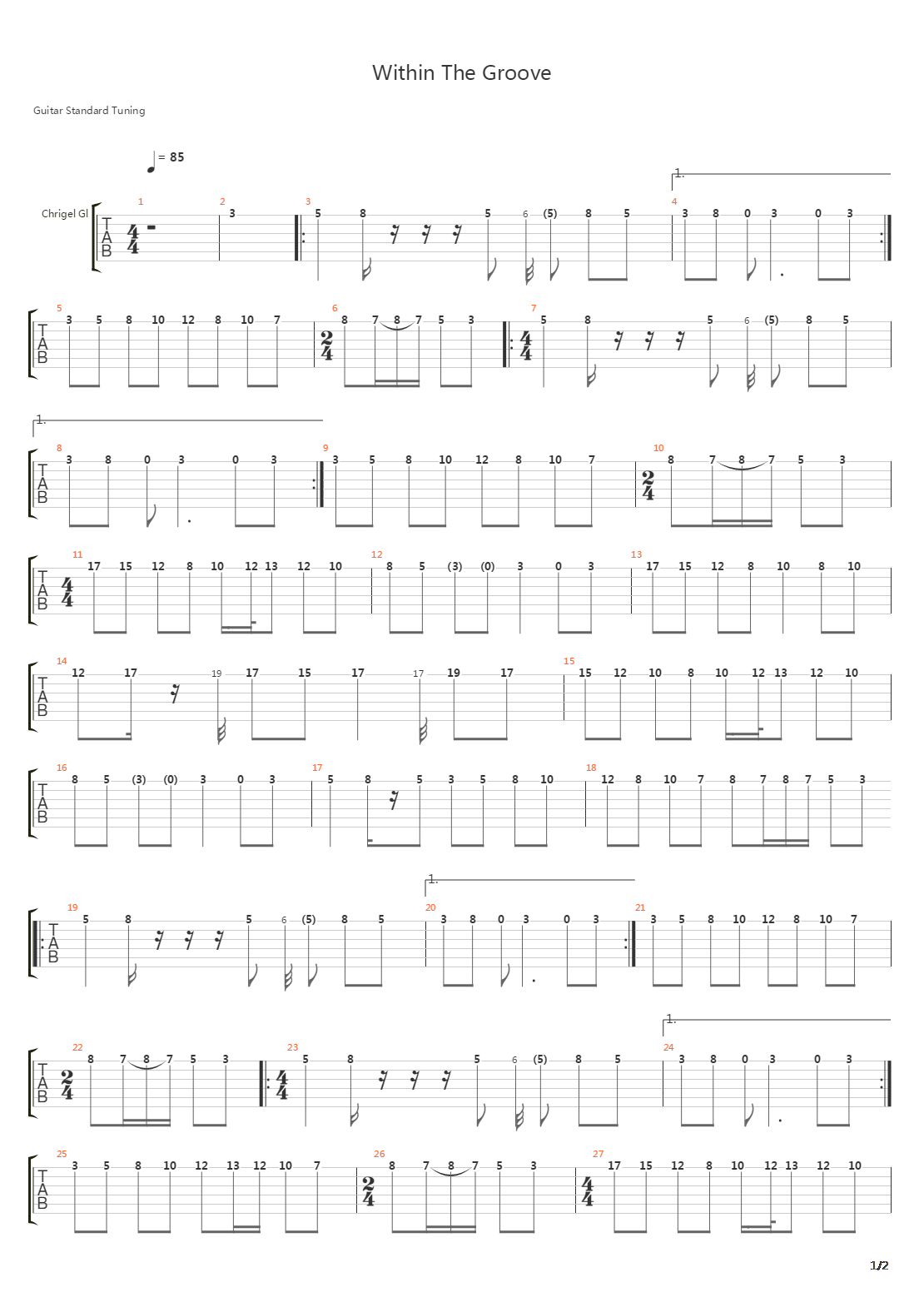 Within The Groove吉他谱
