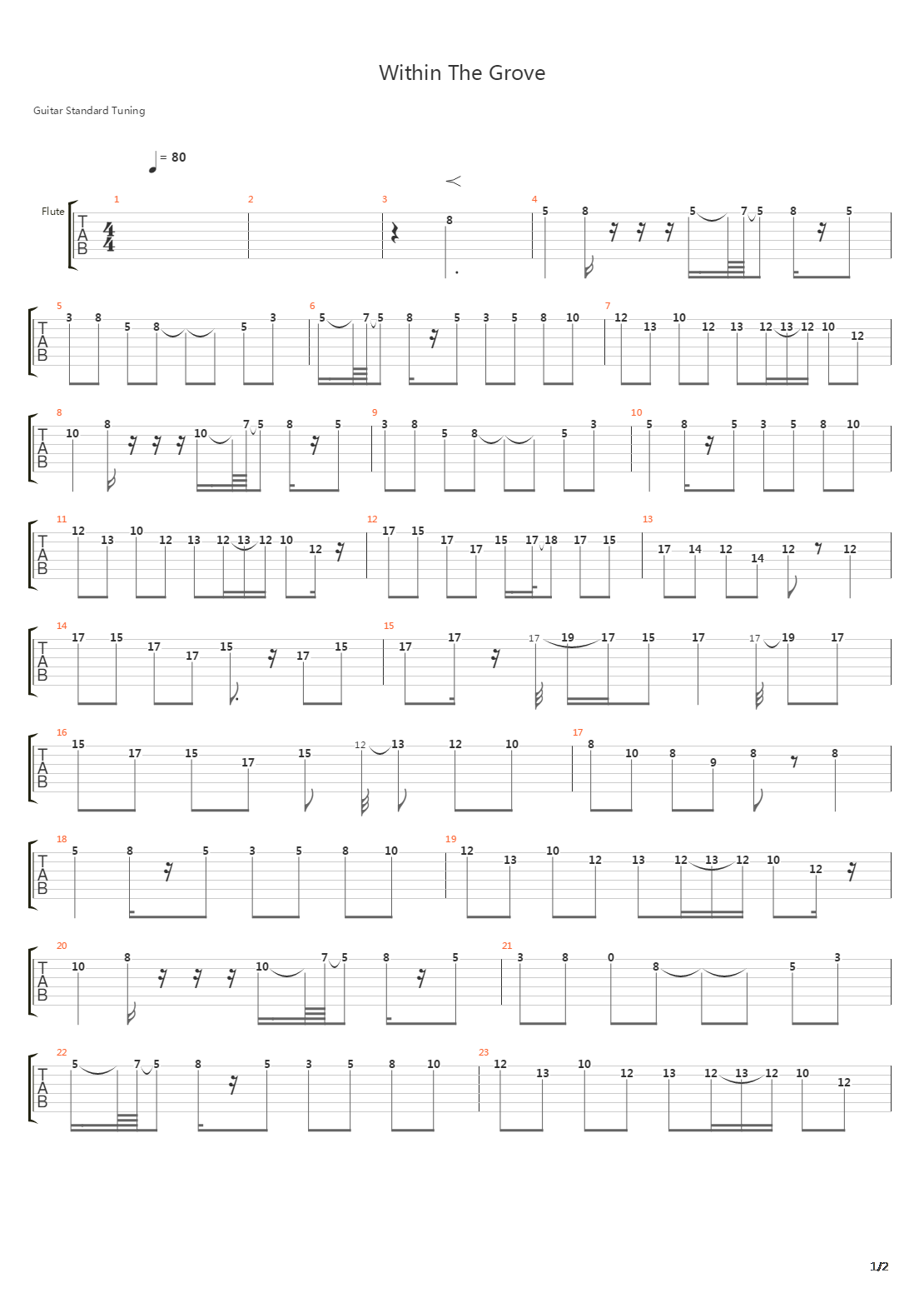 Within The Grove吉他谱