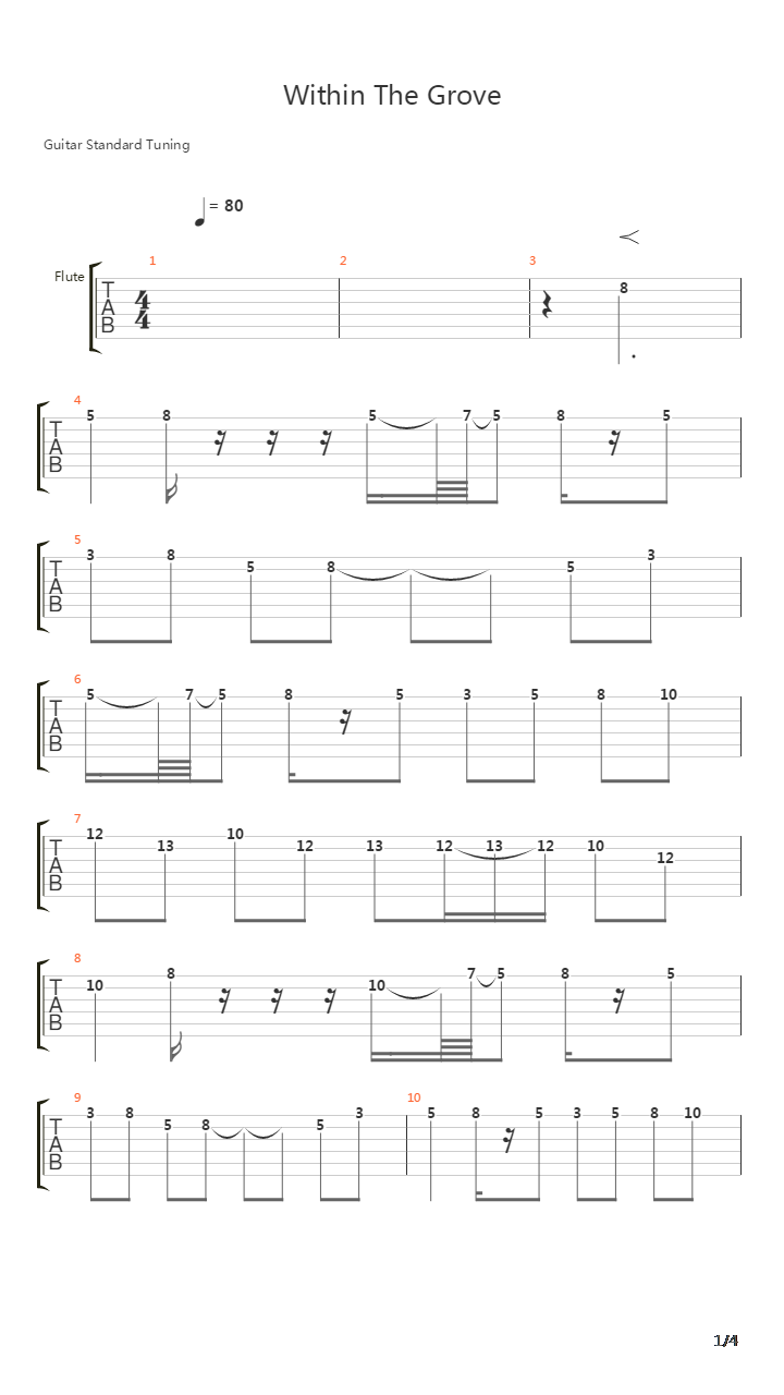 Within The Grove吉他谱