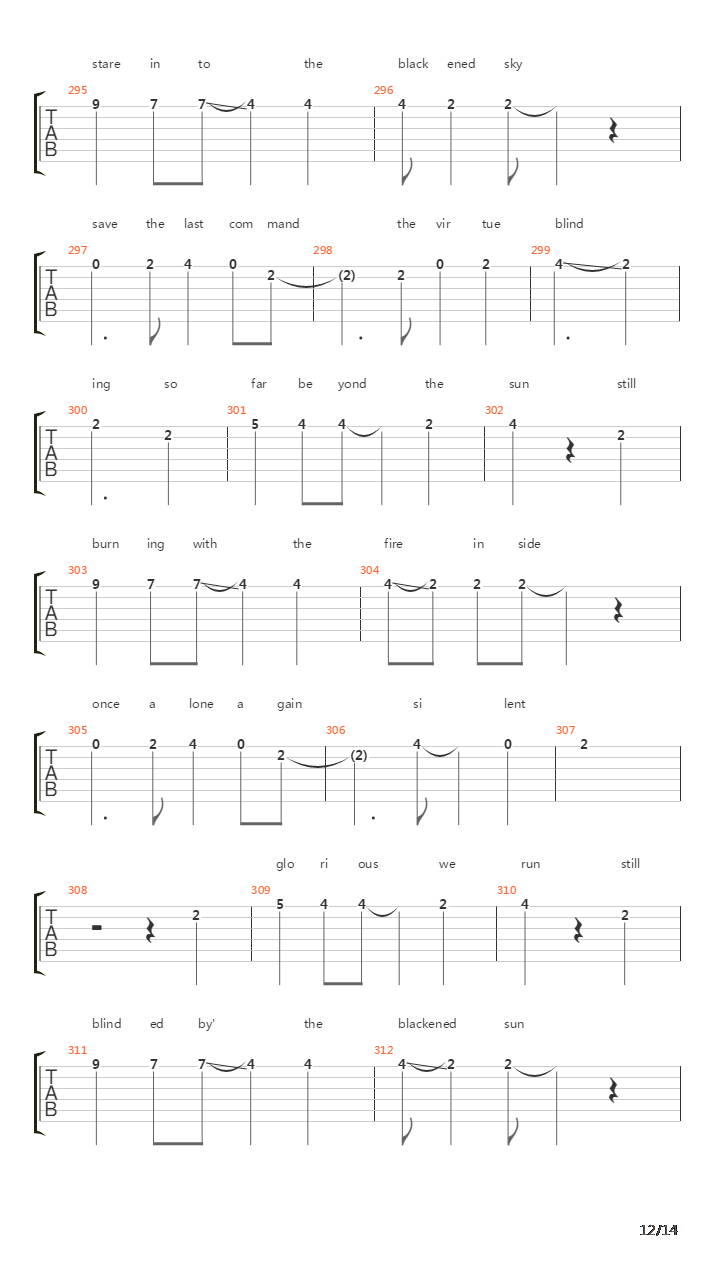 The Last Journey Home吉他谱