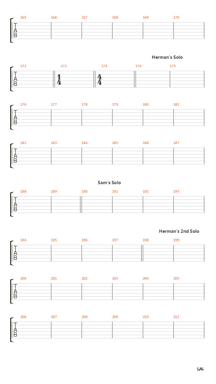 Through The Fire And Flames吉他谱