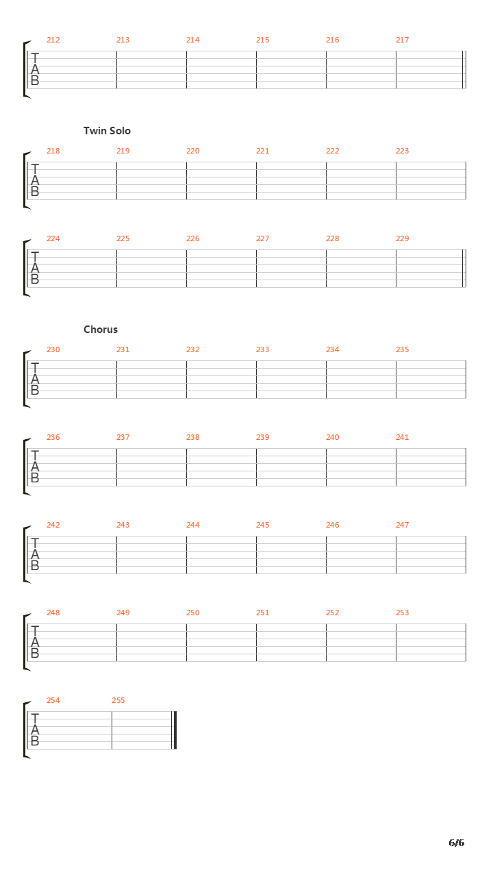 Through The Fire And Flames吉他谱