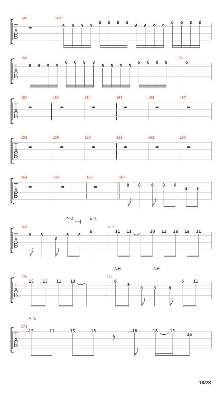 Through The Fire And Flames吉他谱