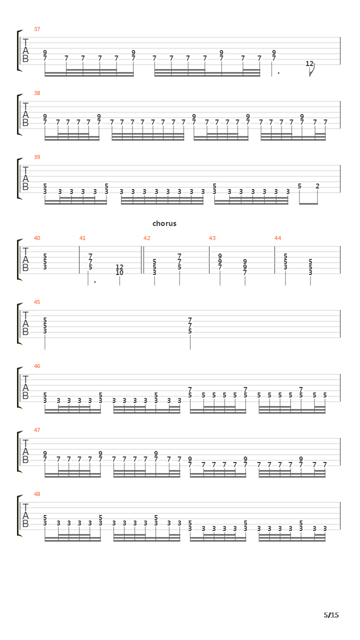 Valley Of The Damned吉他谱